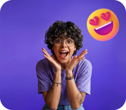 Jeune femme surprise