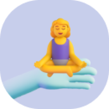 Personne sur une main faisant de la relaxation